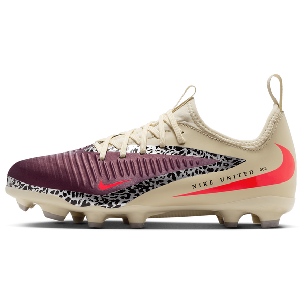 Nike Phantom 6 Low Academy FG/MG - Boys' Grade School - Burgundy Crush/University Red/Fossil - Image 2