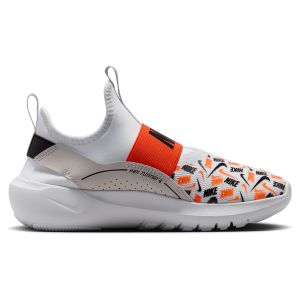 Nike Flex Runner 4 AOP - Boys' Grade School - White/Black/Safety Orange