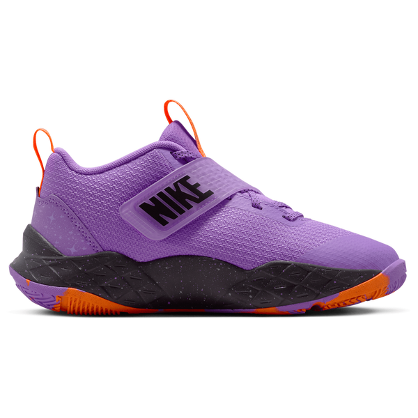 Nike Team Hustle D 12 SE - Boys' Grade School - Bright Violet/Black/Total Orange
