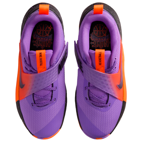 Nike Team Hustle D 12 SE - Boys' Grade School - Bright Violet/Black/Total Orange - Image 4