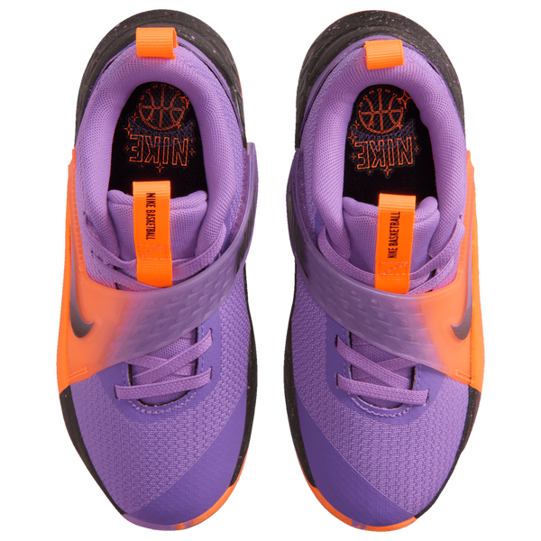 Nike Team Hustle D 12 SE - Boys' Preschool - Bright Violet/Black/Total Orange - Image 4