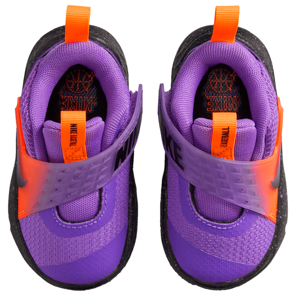 Nike Team Hustle D 12 SE - Boys' Toddler - Bright Violet/Total Orange/Black - Image 4