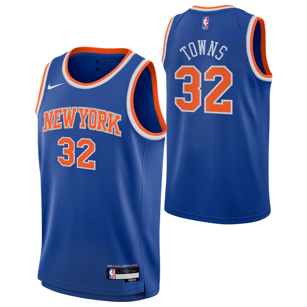 Nike Karl-Anthony Towns Knicks Icon Jersey - Boys' Grade School - Rush Blue