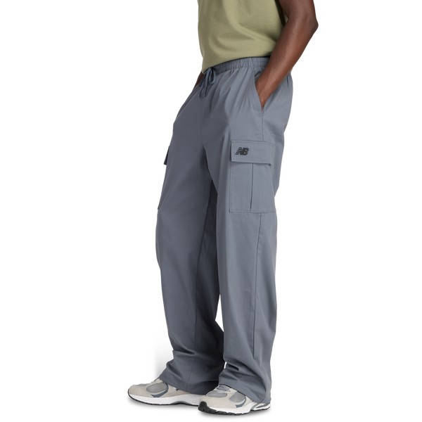 New Balance Cotton Twill Cargo Pants - Men's - Grey/Black - Image 3