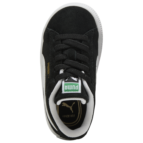 PUMA Suede Classic - Girls' Toddler - Puma White/Puma Black - Image 4