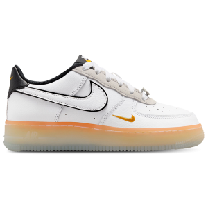 Nike Air Force 1 FL2 - Boys' Grade School - White/Black/Orange