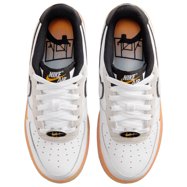 Nike Air Force 1 FL2 - Boys' Grade School - White/Black/Orange - Image 4