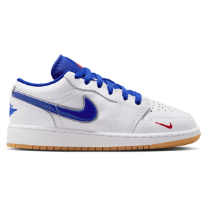Jordan AJ 1 Low SE - Boys' Grade School - White/University Red/Old Royal