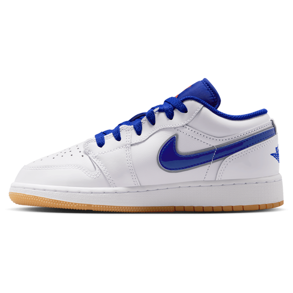 Jordan AJ 1 Low SE - Boys' Grade School - White/University Red/Old Royal - Image 2