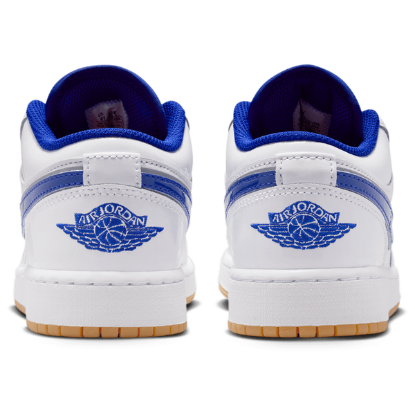 Jordan AJ 1 Low SE - Boys' Grade School - White/University Red/Old Royal - Image 3