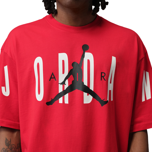Jordan Stretch Oversized Short Sleeve Crew - Men's - Red - Image 4