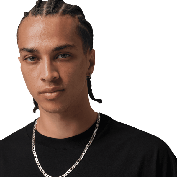 Jordan Back Stretch Oversized Short Sleeve Crew - Men's - Black/Wolf Grey - Image 3
