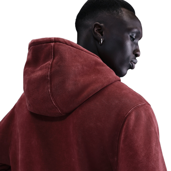 Nike CWash Club Basketball Hoodie - Men's - Dark Team Red - Image 2