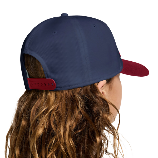 Nike A-Frame Lined Rise Cap - Adult - Navy/Maroon - Image 2