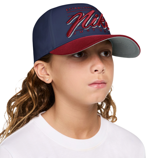 Nike A-Frame Lined Rise Cap - Adult - Navy/Maroon - Image 3