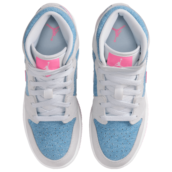Jordan Air Jordan 1 Mid - Girls' Grade School - Cobalt Bliss/Pink Glow/White - Image 4