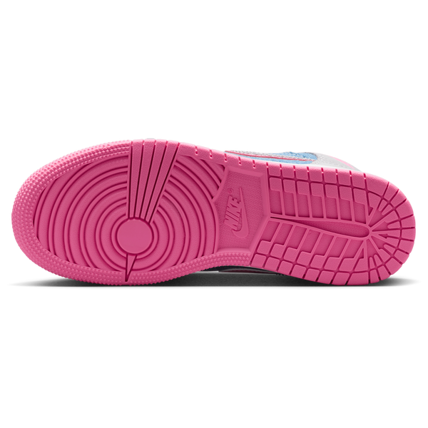 Jordan Air Jordan 1 Mid - Girls' Grade School - Cobalt Bliss/Pink Glow/White - Image 5