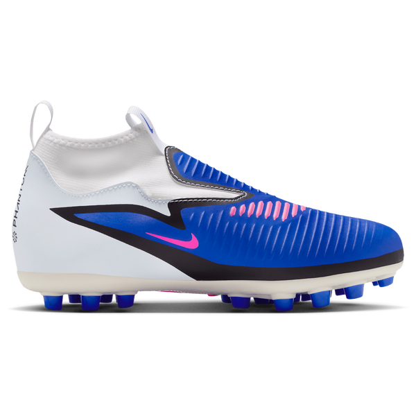 Nike Phantom 6 High Academy FG/MG - Boys' Grade School - Racer Blue/Pink Blast/White