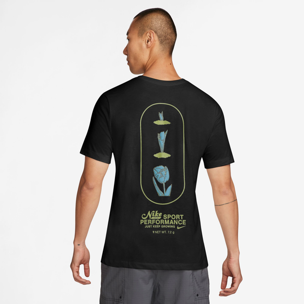Nike Dri-FIT 3MO Slub GFX T-Shirt - Men's - Black/White - Image 3