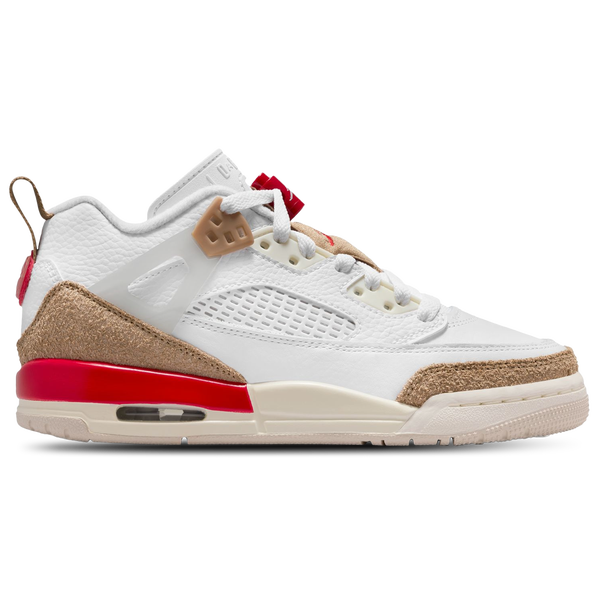 Jordan Spizike Low - Girls' Grade School - White/Fire