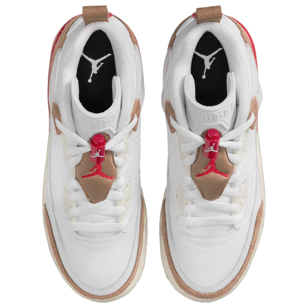 Jordan Spizike Low - Girls' Grade School - White/Fire - Image 4