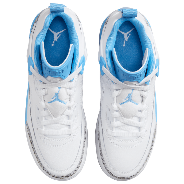 Jordan Spizike Low - Boys' Grade School - White/Carolina - Image 4