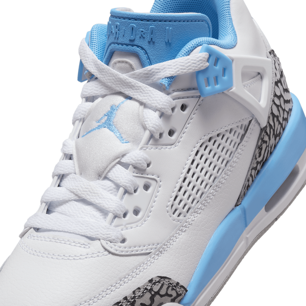 Jordan Spizike Low - Boys' Grade School - White/Carolina - Image 6