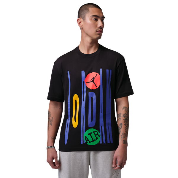 Jordan Technicolor WM Graphic Short Sleeve Crew - Men's - Black