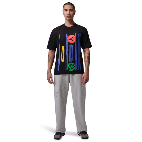 Jordan Technicolor WM Graphic Short Sleeve Crew - Men's - Black - Image 4