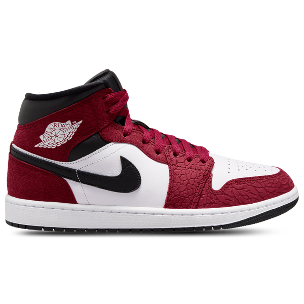 Jordan AJ1 Mid SE - Men's - Red/White/Black