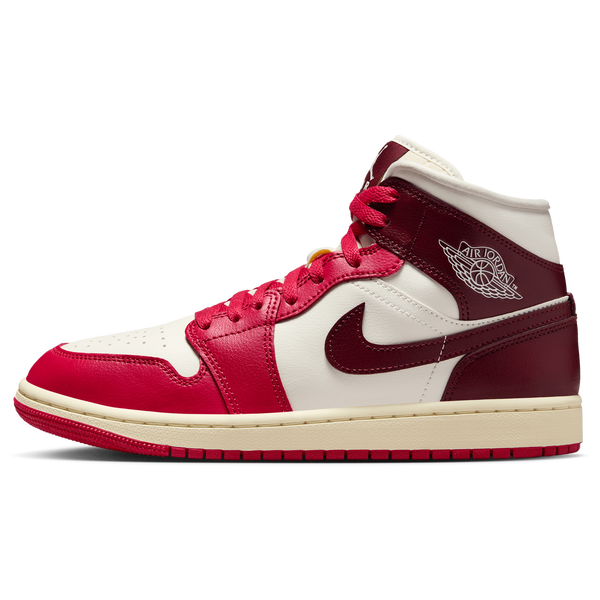 Jordan AJ 1 Mid - Women's - Dark Team Red/Sail/Coconut Milk - Image 2