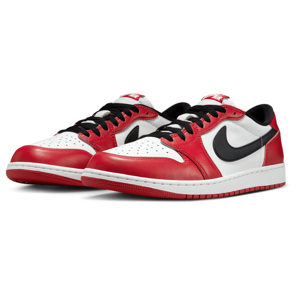 Jordan AJ 1 Retro Low OG - Men's - White/Red/Black - Image 6