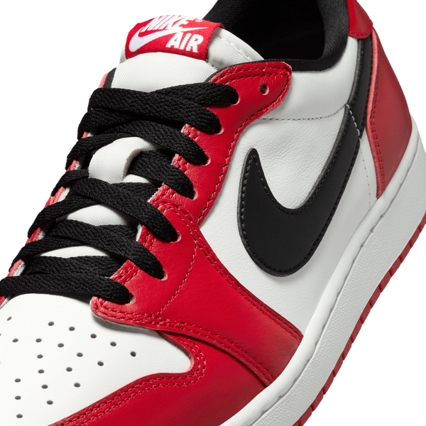 Jordan AJ 1 Retro Low OG - Men's - White/Red/Black - Image 7
