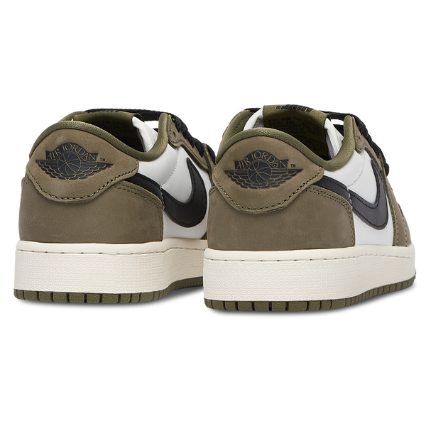 Jordan AJ 1 Retro Low OG - Boys' Grade School - White/Olive/Black - Image 3