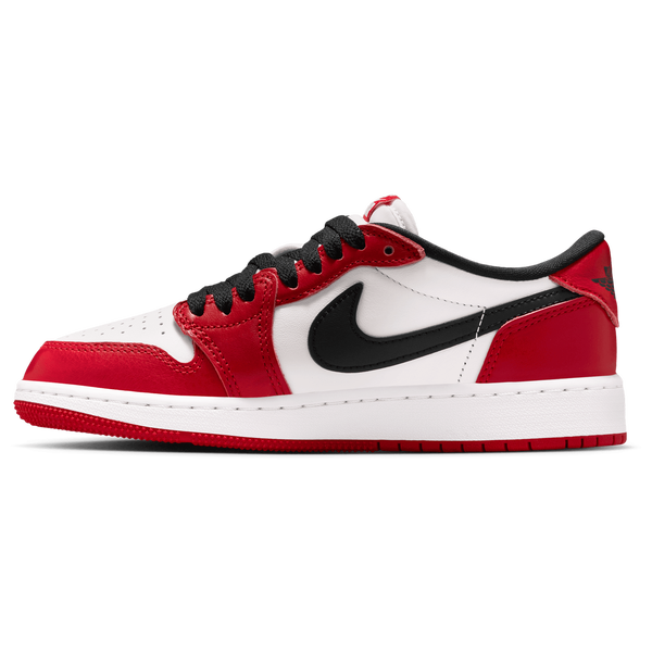 Jordan AJ 1 Retro Low OG - Boys' Grade School - Summit White/Varisty Red/Black - Image 2