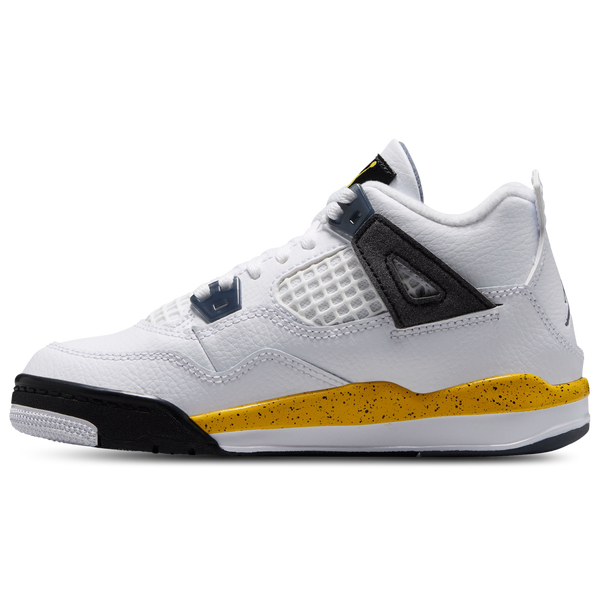 Jordan Retro 4 - Boys' Preschool - White/Blue/Yellow - Image 2