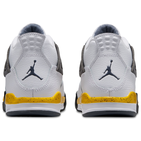 Jordan Retro 4 - Boys' Preschool - White/Blue/Yellow - Image 3