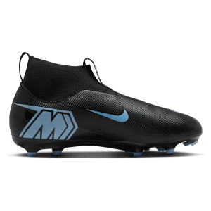 Nike JR Zoom Superfly 10 Acad FG/MG - Boys' Grade School - Black/Ice Blue