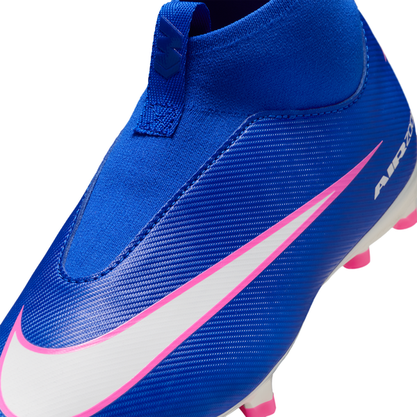 Nike JR Zoom Superfly 10 Acad FG/MG - Boys' Grade School - White/Racer Blue - Image 7