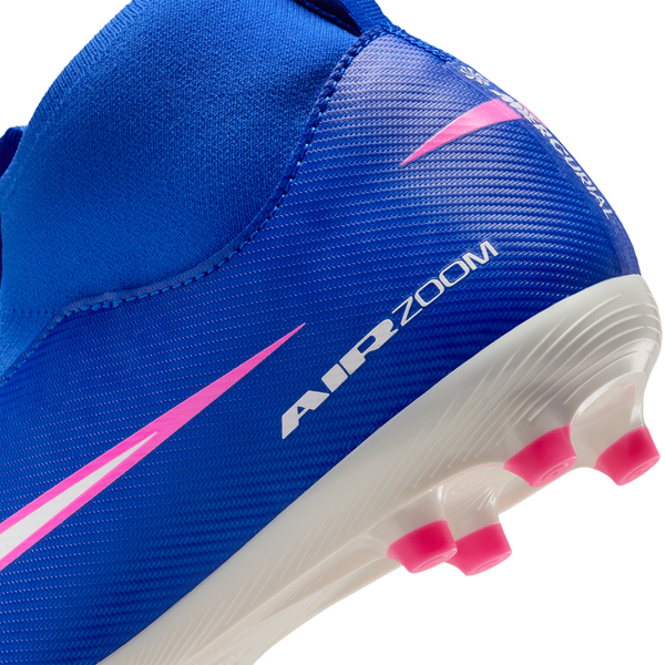 Nike JR Zoom Superfly 10 Acad FG/MG - Boys' Grade School - White/Racer Blue - Image 8