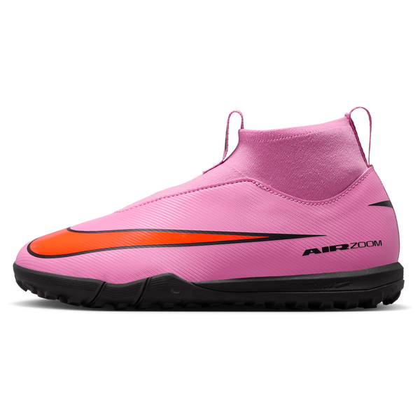 Nike JR Zoom Superfly 10 Academy TF - Boys' Grade School - Magic Flamingo/Black/Total Crimson - Image 2