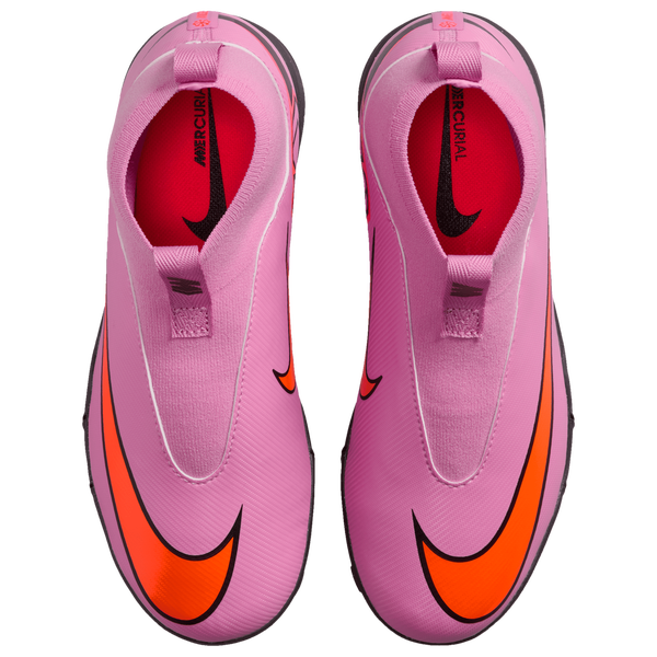 Nike JR Zoom Superfly 10 Academy TF - Boys' Grade School - Magic Flamingo/Black/Total Crimson - Image 4