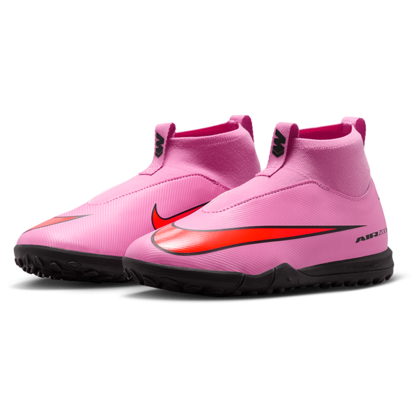 Nike JR Zoom Superfly 10 Academy TF - Boys' Grade School - Magic Flamingo/Black/Total Crimson - Image 6