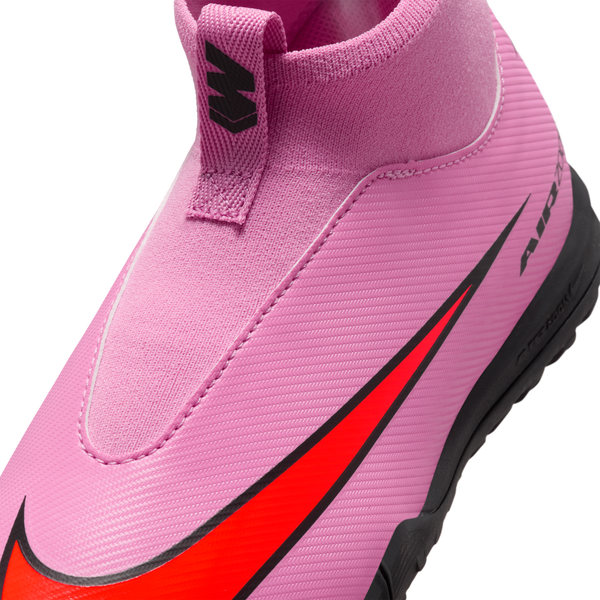 Nike JR Zoom Superfly 10 Academy TF - Boys' Grade School - Magic Flamingo/Black/Total Crimson - Image 7