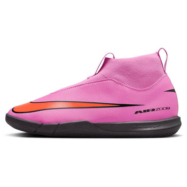 Nike JR Zoom Superfly 10 Academy IC - Boys' Grade School - Black/Magic Flamingo/Total Crimson - Image 2