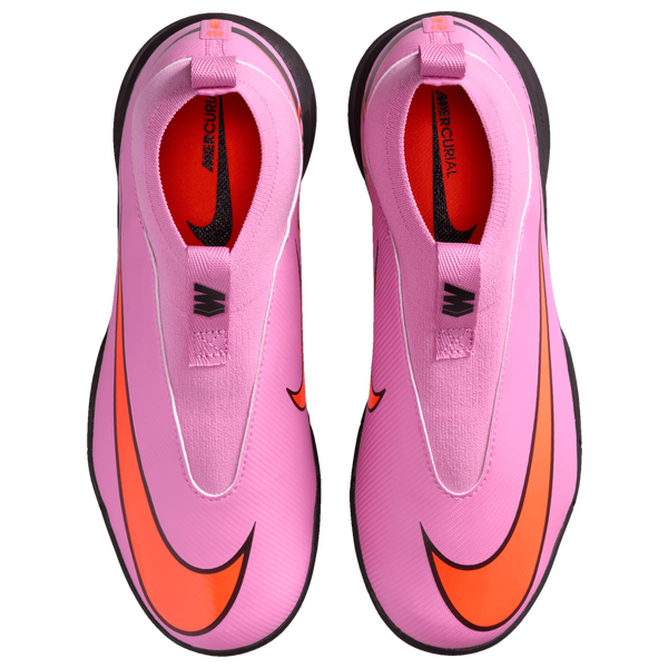 Nike JR Zoom Superfly 10 Academy IC - Boys' Grade School - Black/Magic Flamingo/Total Crimson - Image 4