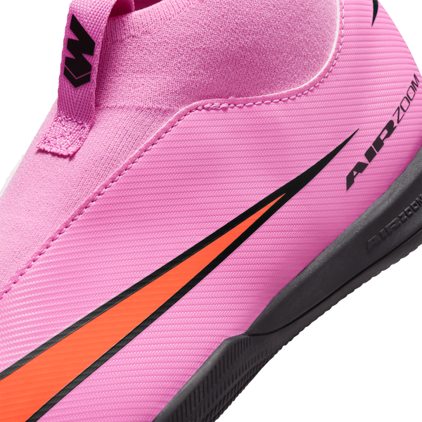 Nike JR Zoom Superfly 10 Academy IC - Boys' Grade School - Black/Magic Flamingo/Total Crimson - Image 7