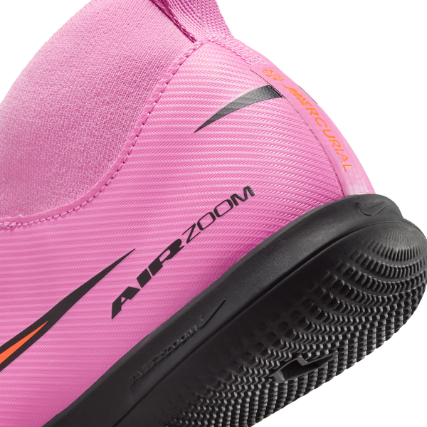 Nike JR Zoom Superfly 10 Academy IC - Boys' Grade School - Black/Magic Flamingo/Total Crimson - Image 8