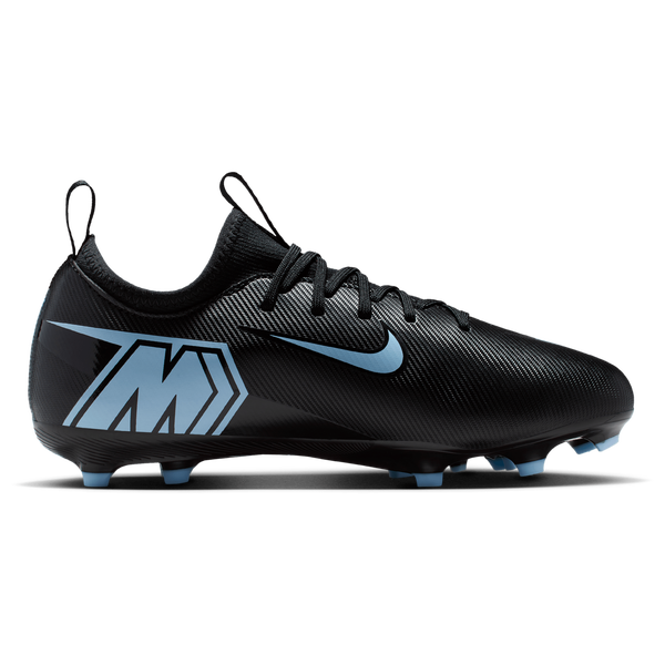Nike JR Zoom Vapor 16 Academy FG/MG - Boys' Grade School - Black/Ice Blue
