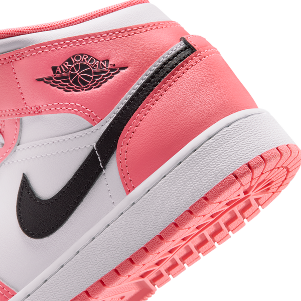 Jordan Jordan 1 Mid - Girls' Grade School - Pink Gaze/Black/White - Image 8